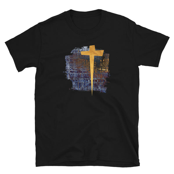 Golden Cross Painting T-Shirt